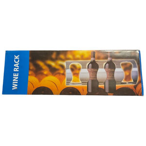 Silver Stainless Steel Wine Rack One Size